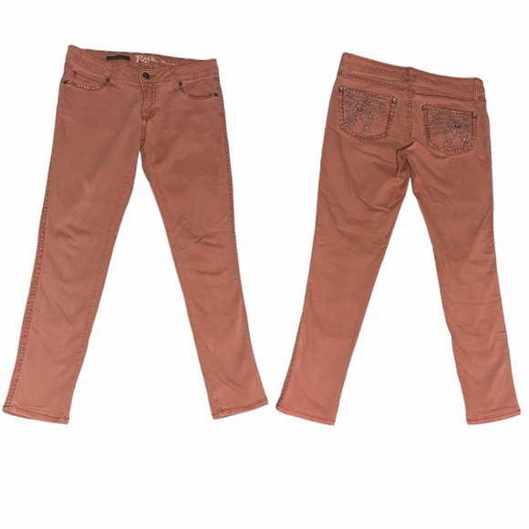 Pink Rock 47 Wrangler Skinny Jeans Women’s 5 Ultra Low Rise 5x31 - Picture 1 of 9